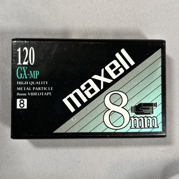 NOS - Factory Sealed MAXELL 8 mm Blank Video Tape (120 GX MP) Free Shipping. - Picture 1 of 5